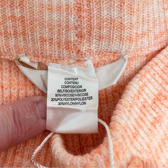 WAYF Ribbed Knit Drawstring Shorts Peach Size Medium - Picture 7 of 11